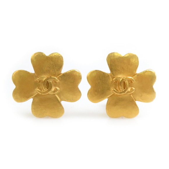 CHANEL Gold Coco Mark Earrings - Picture 1 of 5